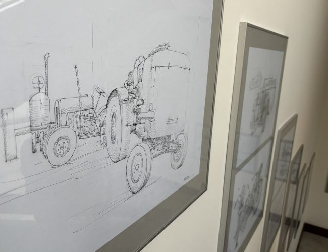 Do muzea za historickou technikou: kresby studentů architektury pokryly stěny muzea
